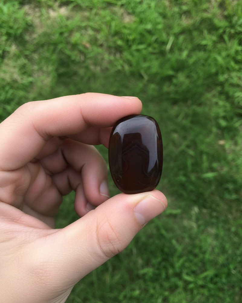 Sulaimani Aqeeq (Dark Brown Agate)