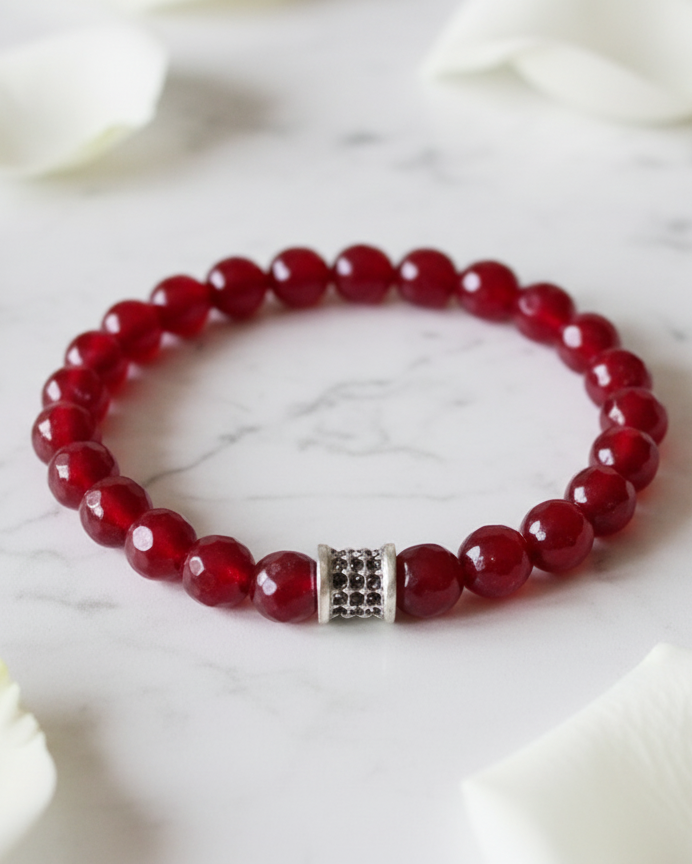 Yemeni Haqiq (Red Agate) Bead Bracelet